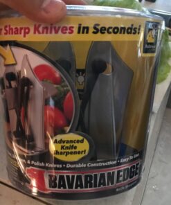 Official As Seen On TV Bavarian Edge Kitchen Knife Sharpener by BulbHead, Sharpens, Hones, & Polishes Serrated, Beveled, Standard Blades 34 71Ti4TM0SuL 1