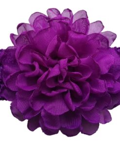 QandSweet Baby Girl's Headbands with Chiffon Lotus Flower Soft Nylon Headwraps for Take Pictures (Camellia Flower 15Pcs) Camellia Flower 15pcs 35 71TiNTYEDQL