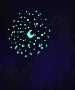 Glow in The Dark Stars Wall Stickers, Adhesive Dots and Moon for Starry Sky, Galaxy Decor Bright and Realistic for Any Room (Green) Green 37 71Tj2GPFJfL