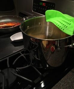 Kitchen Gizmo Snap 'N Strain Strainer, Clip On Silicone Colander, Fits all Pots and Bowls - Lime Green 56 71TjIAhk7lL