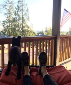 Best Choice Products Outdoor Hanging Curved Steel Chaise Lounge Chair Swing w/Built-in Pillow and Removable Canopy, Orange 35 71TjdVRkhhL