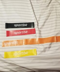 Sportbit Exercise Resistance Bands Set of 5 + Bag | Best Elastic Resistance Loop Bands for Stretching, Yoga, Physical Therapy, Workout, Home Fitness and Sport 38 71TjuLEr4iL