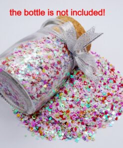 Alternative view of Colorful Manicure Glitter Confetti 1.8oz/50g Mixed Shapes Size 3mm Great for Party Décor, DIY Crafts, Premium Nail Art Etc..