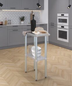 AmGood Stainless Steel Work Table with Undershelf | Food Prep NSF | Utility Work Station | (12" Length X 24" Width) 12" Length X 24" Width 14 71TnN4BKPL