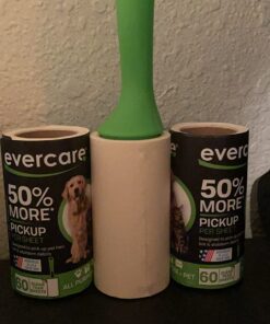 Evercare Pet Hair Extra Sticky Lint Roller with 2 Refills 180 Total Sheets, Green 1-Pack with 2 Refills (180 Sheets) 16 71TnOwatg8L