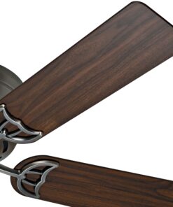 Hunter Fan Company Low Profile 52-inch Indoor Antique Pewter Traditional Ceiling Fan Without Light Kit, Includes Pull Chains, and Reversible WhisperWind Motor Antique Pewter finish 20 71TnRpqu9kL