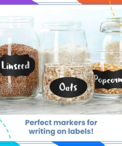 Chalkola White Chalk Markers for Blackboard, Chalkboard Sign, Window, Bistro, Car, Glass (5 Pack 6mm) - Liquid Chalkboard Markers Erasable - Paint Chalk Pens Washable Ink Reversible Tip Bold Tip - 5 Pens 24 71TnozqJQiL