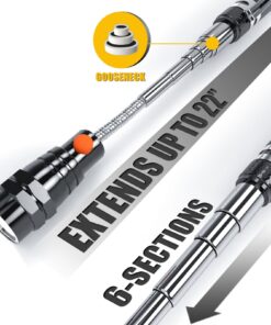 Alternative view of Magnetic Pickup Tool with 3 LED Lights, Telescoping Magnet Flashlight, Cool Gadget Christmas Gifts Stocking Stuffers for Men, Dad, Father, Handyman, Husband, Boyfriend or Women, Black Black Magnetic Tool