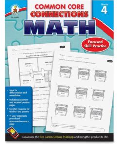 Carson-Dellosa Common Core Connections Math Workbook, Grade 4, Ages 9 -10, 96 Pages Paperback