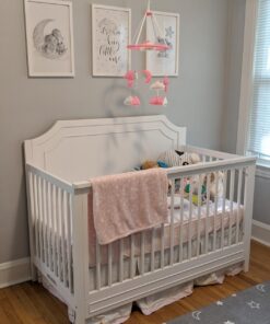 Piccolin Baby Crib Mobile, Hanging Toys, Nursery Decor for Girls White and Pink Room Decorations, Clouds, Moons and Stars Safe, Non-Toxic, Crib Mobile for Newborn, Baby Shower Present 15 71TpqFE8 cL