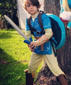 Link Breath Of The Wild Deluxe Costume, Blue, Large (10-12) Large (10-12) 16 71Tq4EFO6uL