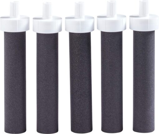 Brita Water Bottle Replacement Water Bottle Filters, Black, 5 Count 5 Count (Pack of 1) Filter