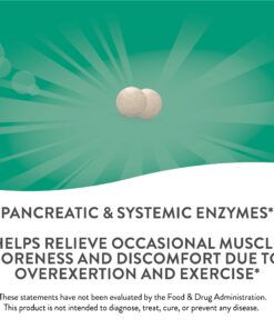 Alternative view of Nature's Way Mega-Zyme Systemic Enzymes, Relieves Occasional Muscle Soreness and Discomfort*, Pancreatic Enzymes, Digestive Support*, Reduces Occasional Digestive Discomfort*, 200 Tablets 200 Count (Pack of 1)