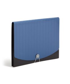 Smead Poly Frequency Expanding File, 12 Pockets, Flap and Cord Closure, Letter Size, Blue/Black (70863) 17 71TrJDyx vL