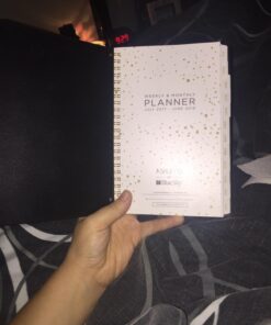 Blue Sky Ashley G for 2017-2018 Academic Year Weekly & Monthly Planner, Twin-Wire Bound, 5' x 8', Messy Dot Design 22 71TrLt2U78L