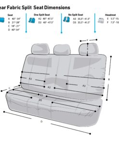 FH Group Automotive Seat Cover Universal Fit for Back Seat Black Edgy Piping Cloth Seat Protector for Dogs and Kids, Car Interior Accessories for Sedan and Van Rear Seat Covers with Rear Split Bench 20 71TrwcGHq6L