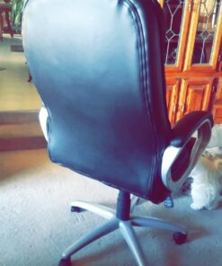 BestOffice Office Chair Cheap Desk Chair Ergonomic Computer Chair with Lumbar Support Arms Headrest PU Leather Modern Rolling Swivel Executive Chair for Back Pain Women Men Adults,Black Black 49 71Ts52fVaXL