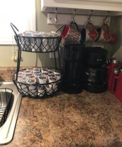 Gourmet Basics by Mikasa Loop and Lattice Wire Basket, Antique Black 30 71TsaCvZdCL