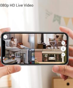 Zmodo Outdoor Security Cameras Wifi - 1080p Full HD Surveillance Cameras for Home Security with Night Vision, IP 66 Weatherproof, Plug-In, Motion Detection, 4 Pack 4 Count (Pack of 4) 35 71Tsnhxc49L