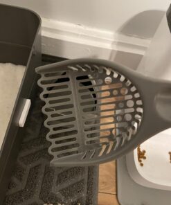 Petmate Scoop N' Hide Cat Litter Scoop with Discreet Litter Scoop Holder, Brushed Nickel 57 71TtvYyeAL