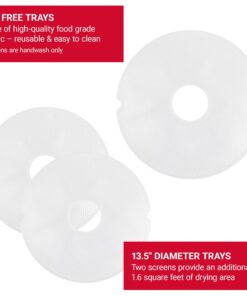 NESCO LM-2-6 Round Plastic Mesh 13 1/2" Clean-A-Screens, for Dehydrators, (Pack of 2) 18 71Ttwzr6TXL
