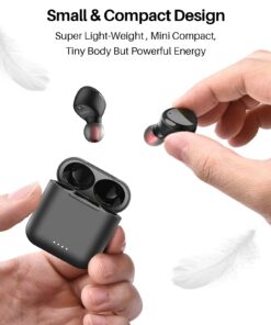 Alternative view of TOZO T6 True Wireless Earbuds Bluetooth 5.3 Headphones Touch Control with Wireless Charging Case IPX8 Waterproof Stereo Earphones in-Ear Built-in Mic Headset Premium Deep Bass Black Classic Edition