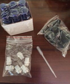 Vivaplex, 6, Cobalt Blue, 10 ml Glass Roll-on Bottles with Stainless Steel Roller Balls - .5 ml Dropper Included 38 71Tvl PGu7L