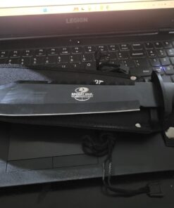 Mossy Oak Survival Hunting Knife with Sheath, 15-inch Fixed Blade Tactical Bowie Knife with Sharpener & Fire Starter for Camping, Outdoor, Bushcraft 25 71TwgkyeBYL