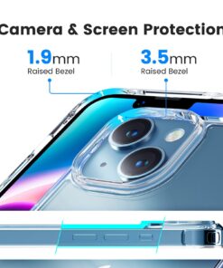 Mkeke for iPhone 14 Case for iPhone 13 Case Clear Transparent Shockproof Bumpers Cases for iPhone 13/14 for iPhone 13/14 Case 6.1" A-Clear 25 71Tx6XIXTEL