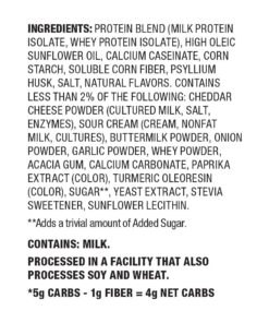 Quest Nutrition Cheddar & Sour Cream Protein Chips, Low Carb, Gluten Free, Potato Free, Baked, Pack of 8 1.7 Ounce (Pack of 8) 26 71Tx8SElDAL