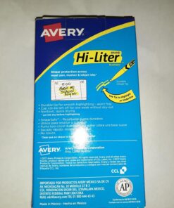 Avery Hi-Liter Pen-Style Highlighters, Smear Safe Ink, Chisel Tip, 12 Fluorescent Yellow Highlighters (23591) 12 highlighters 22 71TxEuAXnvL