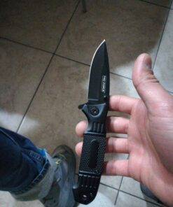 TAC Force Spring Assisted Opening Tactical Rescue Folding Knife Pocket (Black) 39 71TxPfQGQaL