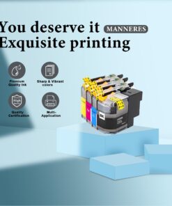 LC20E Super High Yield Ink Cartridges(5-Pack, 2BK/1C/1M/1Y)-Lvan Compatible LC20E Ink Cartridge Set Replacement for Brother LC20E MFC-J5920DW MFC-J985DW MFC-J985DW XL MFC-J775DW Printer 10 71Txae2S7qL