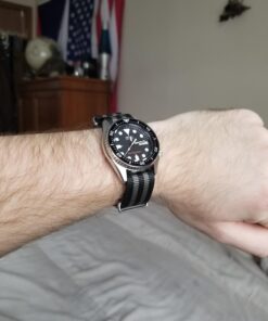 BluShark Original Premium Nylon Watch Strap - Stainless Steel Buckle with Multiple Sizes & Premium Styles, Replacement Watch Straps for Men & Women, Ballistic Military Waterproof BOND 20mm Premium Brushed Buckle 40 71TxhxGbERL 1