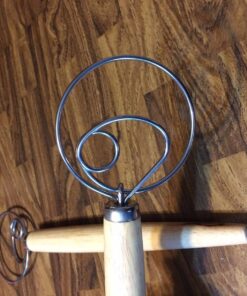 Acerich 2 Pack Danish Dough Whisk 13.5” Dough Whisk Stainless Steel Dutch Style Bread Whisk Wooden Handle Danish Whisk for Bread, Batter, Cake, Pastry 29 71TyKMl58RL