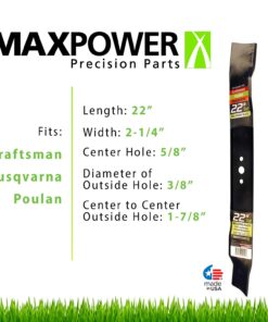 Maxpower 331731B Mulching Blade for 22 Inch Cut Poulan/Husqvarna/Craftsman Replaces 141114, 157101, 406713, 406713X431, 532141114, 532406713, Original Version 12 71TzUEG708L