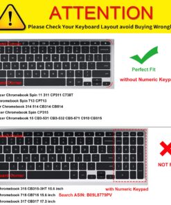 Alternative view of Keyboard Cover for Acer Chromebook Spin 11 311 CP311 511 512/Chromebook 11 CB3-131 CB3-132 CP311 C738T C733 CB5-132T/Chromebook Spin 713 CP713 R13 CB5-312T/Acer Chromebook 314 514 CB314 CB514, Blue
