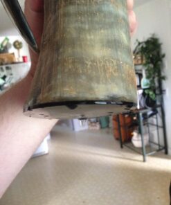 AleHorn Original Handcrafted Authentic Viking Drinking Horn Tankard for Beer Mead Ale - Genuine Medieval Inspired Stein Mug Food Safe Vessel with Handle (XXL - 30oz, Durable Resin Base) XXL - 30oz 40 71U Py5SMbL