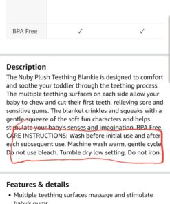 Nuby Teething Blankie Characters May Vary, Red/Yellow/Green/Orange/Blue, 1 Count 20 71U lc rtUL