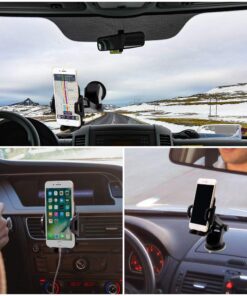 SONKIR Car Phone Mount, Dashboard & Windshield Cell Phone Holder Stand with One-Touch Design 360° Rotation for All Smartphones 26 71U qnNkWuL 2