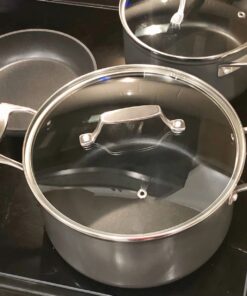 MSMK 10-Piece Pots and Pans Set non stick, Durable and Stable Cookware Sets for building a starter kitchen or refreshing, Even Heating, Easy Clean-Up, Comfortable Handling, Induction Compatibility Cookware Set(10-piece) 48 71U06MxYaOL