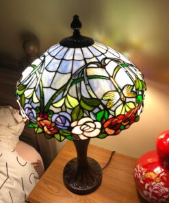 Dale Tiffany TT12232 Zenia Rose Table Lamp, 27" x 16.25" x 16.25", Fieldstone 22 71U0MSnXGAL