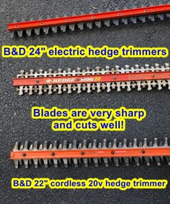 BLACK+DECKER 20V MAX Cordless Hedge Trimmer, 22 Inch Steel Blade, Reduced Vibration, Battery and Charger Included (LHT2220), Orange 33 71U0bRzqpoL