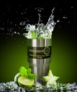 CHILLOUT LIFE 30 oz Stainless Steel Tumbler with Lid - Double Wall Vacuum Insulated Large Travel Coffee Mug with Splash Proof Lid and Straw for Hot & Cold Drinks 30oz (pack of 1) 27 71U15Cvj7RL