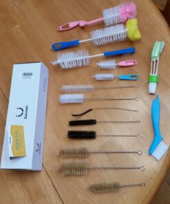 15Pcs Food Grade Multipurpose Bottle Brushes for Cleaning,Cleaner Brush,Include Straw Brush|Bottle Brush|Blind Duster|Pipe Cleaner,Small,Long,Soft,Stiff Kit for Baby Bottle,Nipple,Tube,Jar,Bird Feeder Multicolor 21 71U1ObziTLL