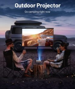 Mini Projector, 2023 Upgraded CiBest 1080P Full HD Portable Projector, 12000L Outdoor Projector for Home Theater Movie Projector, Projector 4K Compatible with HDMI, VGA, USB, TV Stick, Laptop mini projector 24 71U1XE0rN0L