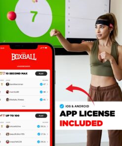 Boxbollen Original with App, Used by Celebrities - MMA Gear Boxing Ball - Boxing Reflex Ball with Adjustable Strap - Interactive The Boxball App Integration - Stocking Stuffer Ideas - 1 Pack 12 71U1Zn50whL