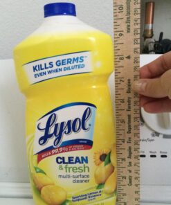 Lysol Multi-Surface Cleaner, Sanitizing and Disinfecting Pour, to Clean and Deodorize, Sparkling Lemon and Sunflower Essence, 40 Fl Oz 40 Fl Oz (Pack of 1) 33 71U1kOIbWhL