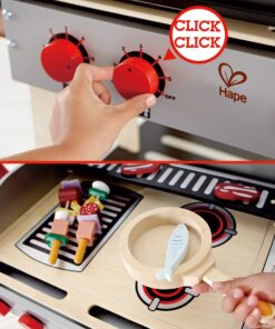 Award Winning Hape Gourmet Grill and Shish Kabob Wooden Play Kitchen Multi, L: 27.6, W: 15, H: 24.8 inch 15 71U1rrTX QL