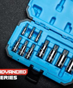 Capri Tools XZN Triple Square Spline Bit Socket Set, Metric, 10-Piece XZN Bit Set / Standard Length 24 71U32D0bopL